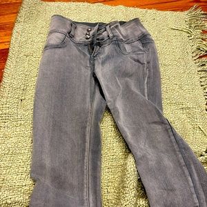Three button gray soft jeans